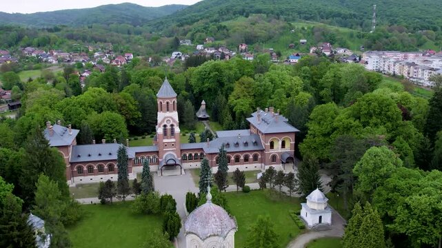 Curtea de Argeș Cathedral &ndash; Upward Aerial Reveal