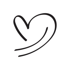 Obraz premium Abstract Heart Swirl Line Art Decoration