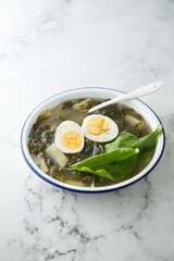 Spring soup with wild herbs