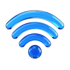 Wi-Fi Connectivity Symbol: The universally recognized Wi-Fi symbol, radiating blue waves, indicates seamless wireless internet access