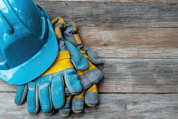 Happy Labour Day concept. 1st May- International labor day concept. Labor safety and right at Workplace. World Day for Safety and Health at Work concept. Safety first for worker