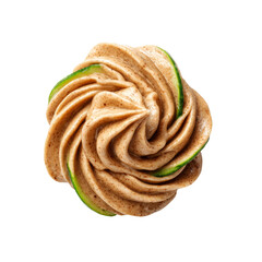 Fototapeta premium A macro shot captures a meticulously crafted dessert, showcasing the artistry of pastry Isolated Transparent Background, PNG