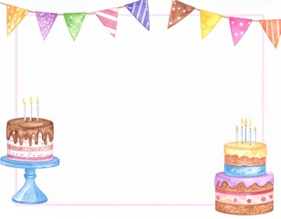 かわいいケーキのフレーム