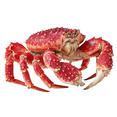 Red Alaskan King Crab [Transparent Background PNG].