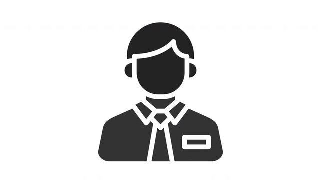 Animated businessman icon