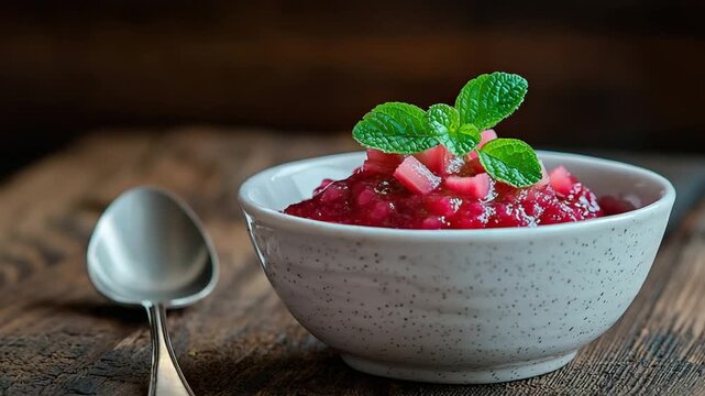 rhubarb compote bowl greenland cuisine video