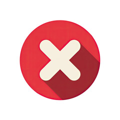 Obraz premium A red circle contains a white cross, a symbol often used to indicate error or closing