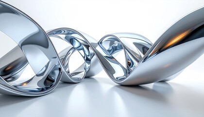 Abstract metalic spiral design