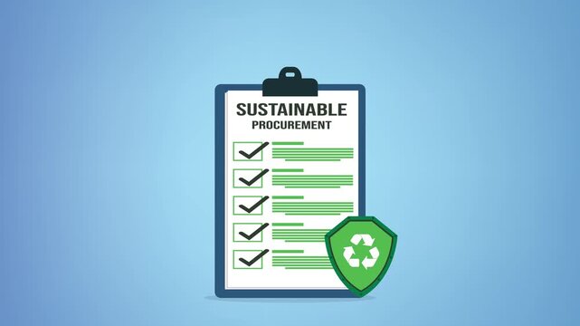 Sustainable procurement concept file on phone. ESG concept	