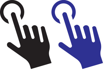 Obraz premium Hand click icon set. pointer sign and symbol. Hand click icon set illustration. Hand cursors icons click set vector illustration on transparent. Computer mouse click cursor arrow icons set