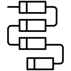 Connected process blocks Icon
