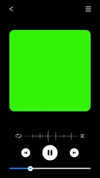 Vertical Animated music player interface