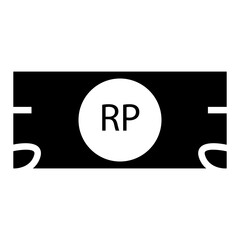 rupiah money sign from Indonesia glyph icon vector