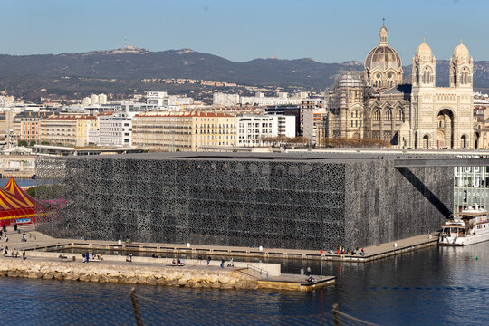 Marseille, France -2025 December 30: Museum of European and Mediterranean Civilisations, mucem one of largest museum in Marseille