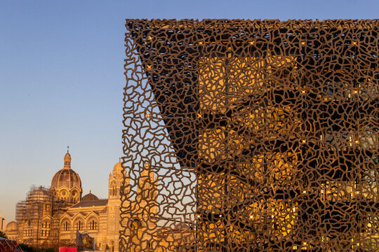 Marseille, France -2025 December 30: Museum of European and Mediterranean Civilisations, mucem one of largest museum in Marseille