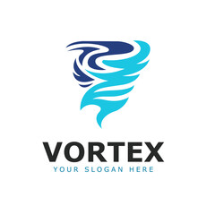 Vortex Swirl Logo Abstract Motion Icon for Tech or Energy Brands Vector