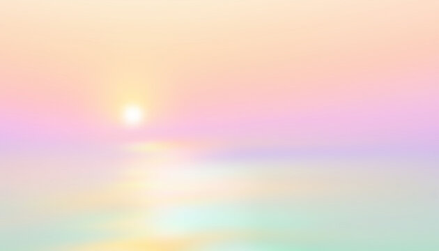 A dreamy abstract sunset over the ocean featuring a soft pastel gradient and serene blur. Ideal for calming backgrounds, minimalist designs, and ethereal landscape concepts.
