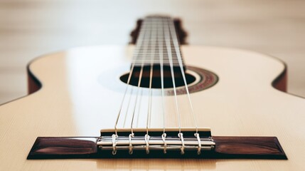 Obraz premium chord. Classic guitar isolated with detailed wood grain, highlighted by soft side lighting. tutorial guides, club newsletters, designed for sports & leisure club marketing, used by food bloggers.