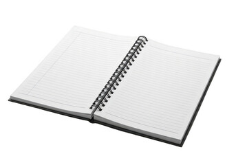 Spiral notebook with blank pages isolated on a white background