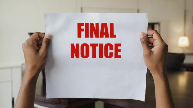 Final notice document. Default.