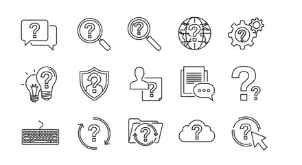 Fototapeta premium Minimalist black silhouettes of buildings and objects on a white background silhouette