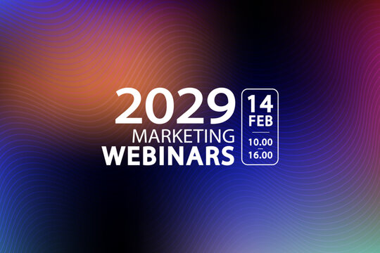 Marketing webinars announcement designed with a modern fluid aesthetic to capture attention. This versatile template offers a professional look for digital events and corporate online training.