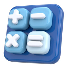Modern Calculator App Icon. 3D Illustration.