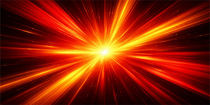 Abstract red explosion background with glowing fire light and energy in space wallpaper design