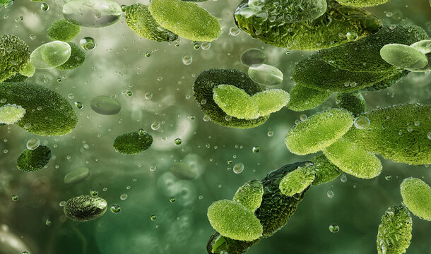 Brucella canis bacteria cells manifesting as gram-negative intracellular coccobacilli pathogen within a biological environment. Veterinary medicine, infectious zoonotic disease research, 3D