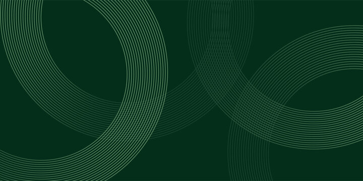 Dark green abstract background with diagonal rounded lines. Geometric stripe line art design. Simple geometric pattern. Modern graphic element. Suit for banner