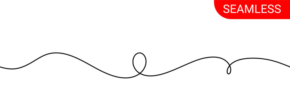 Minimal seamless squiggle cable line with single loop accent