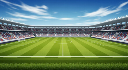 Fototapeta premium Grand Arena: Professional Soccer Stadium Illustration