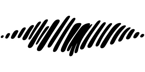 Obraz premium Vector illustration of a hand with black and white nails holding a mascara brush and paint to design an art symbol of love and teamwork