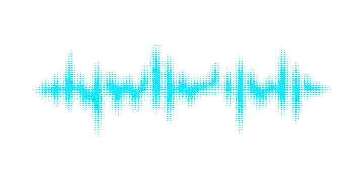 A vibrant digital blue spectrum wave and audio equalizer vector illustration featuring a professional studio sound mixer waveform design for modern music technology and radio frequency pulse graphs