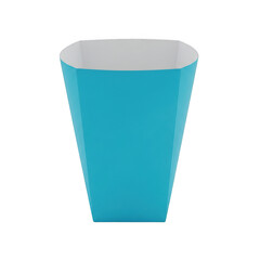 Empty blue plastic cup isolated on transparent background png cutout