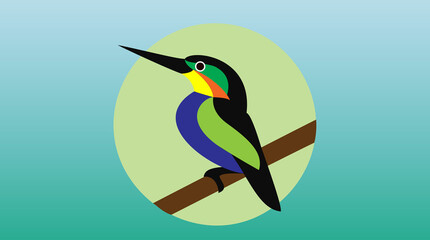 Naklejka premium Bird on a branch
