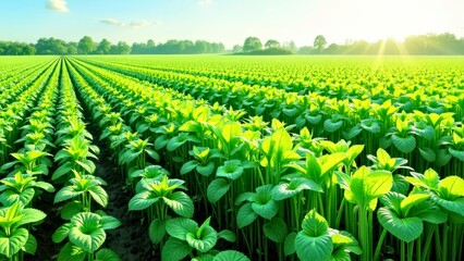 Close up of outdoor vegetable cultivation