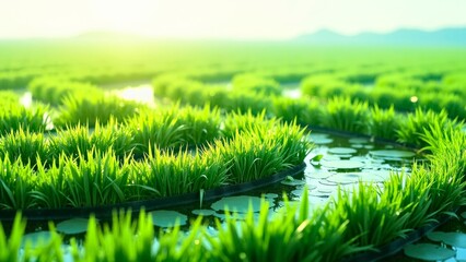 Outdoor paddy field vegetable cultivation