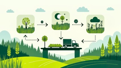 Schematic diagram of agricultural ecological propaganda