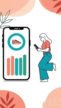 Step Counter Health Tracking Dashboard Animation