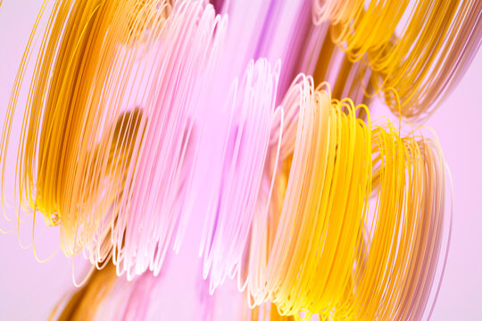 3D fibers lines abstract background