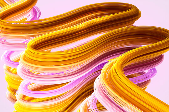 3D fibers lines abstract background