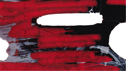 Abstract Red Paint Grunge Texture with Distressed Film Burn Edges