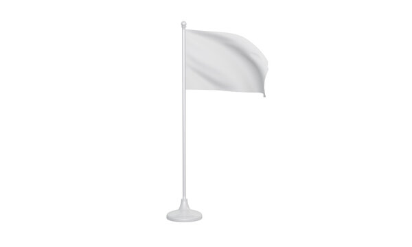 White flag on pole