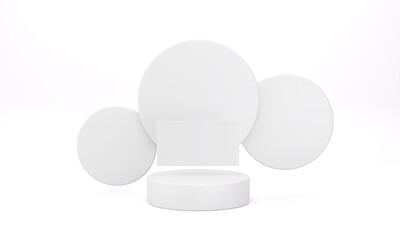 Floating shapes podium