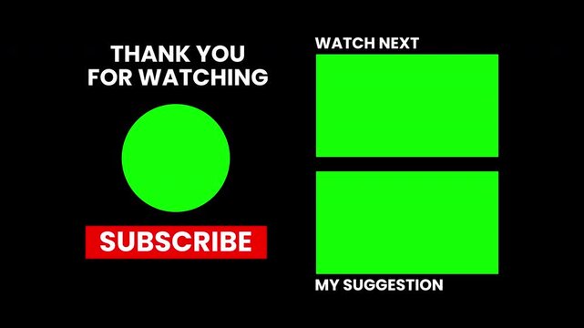 End screen youtube with end screen for engagement. Perfect for video creators to promote channel subscriptions and other content.