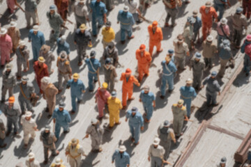 Happy Labour Day concept. 1st May- International labor day concept. Labor safety and right at Workplace. World Day for Safety and Health at Work concept. Safety first for worker 