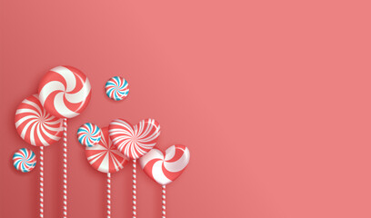 Lollipops and Candy Hearts illustration