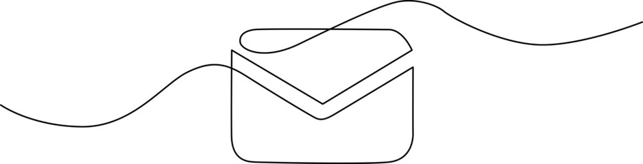 A minimalist line drawing of a book with a ribbon bookmark Vector