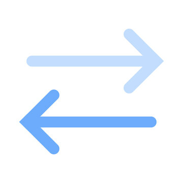 Vector of Two Arrows Icon for Data Transfer and Synchronization UI_DuoTone Icon